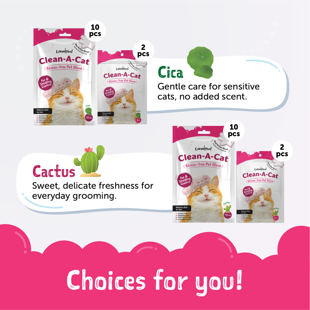 Loveabowl Clean-A-Cat Stress-free Pet Glove 10pcs