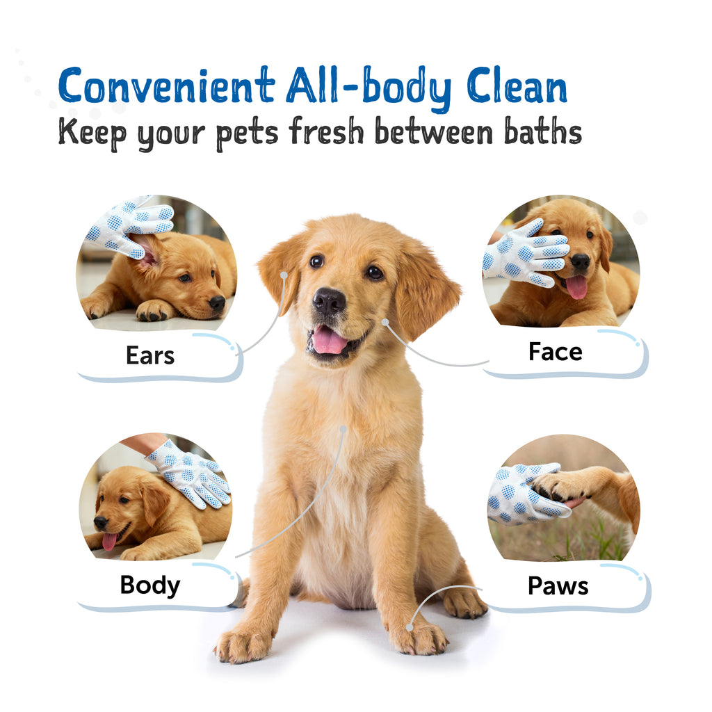 Loveabowl Clean-A-Dog Stress-free Pet Glove 2pcs