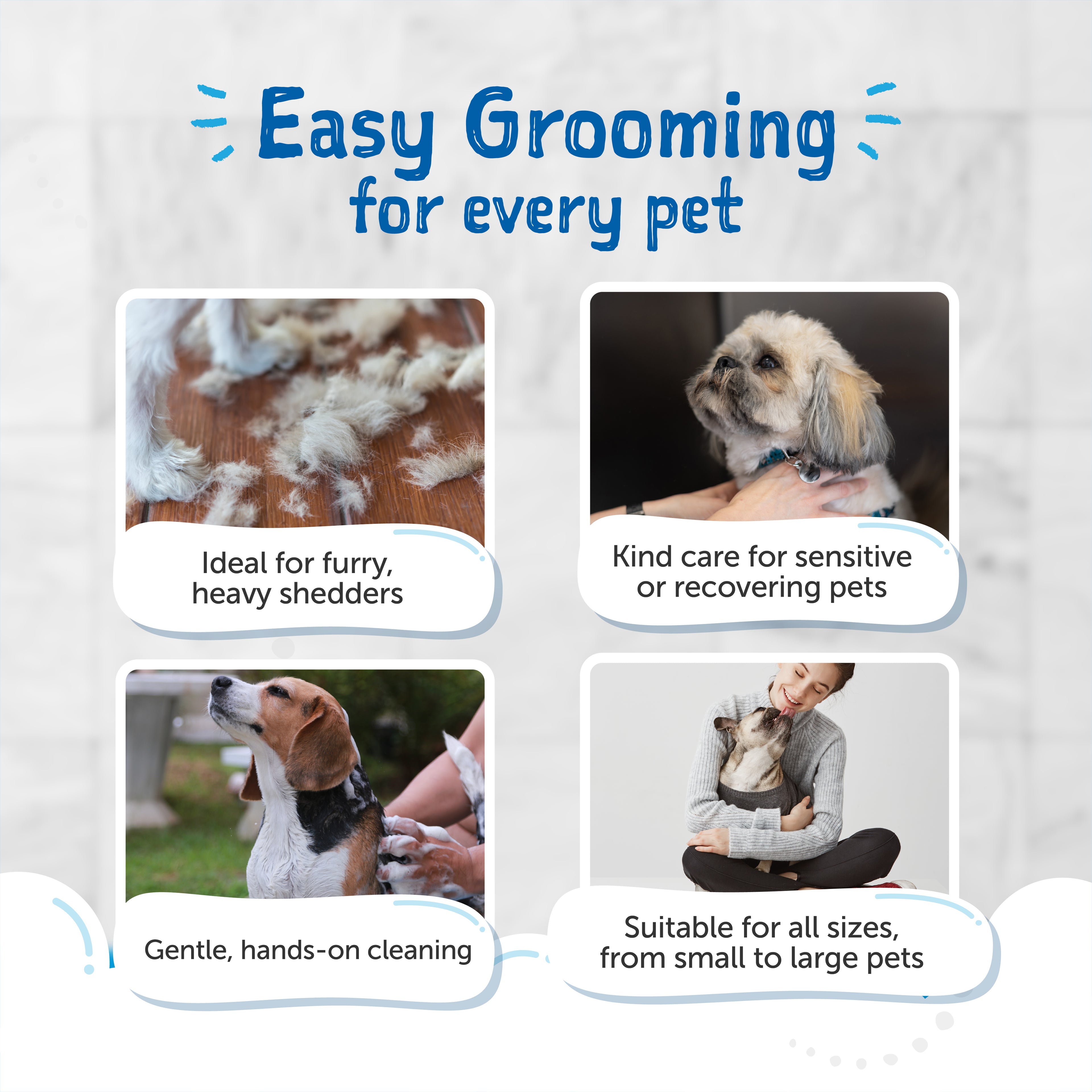 Loveabowl Clean-A-Dog Stress-free Pet Glove 2pcs