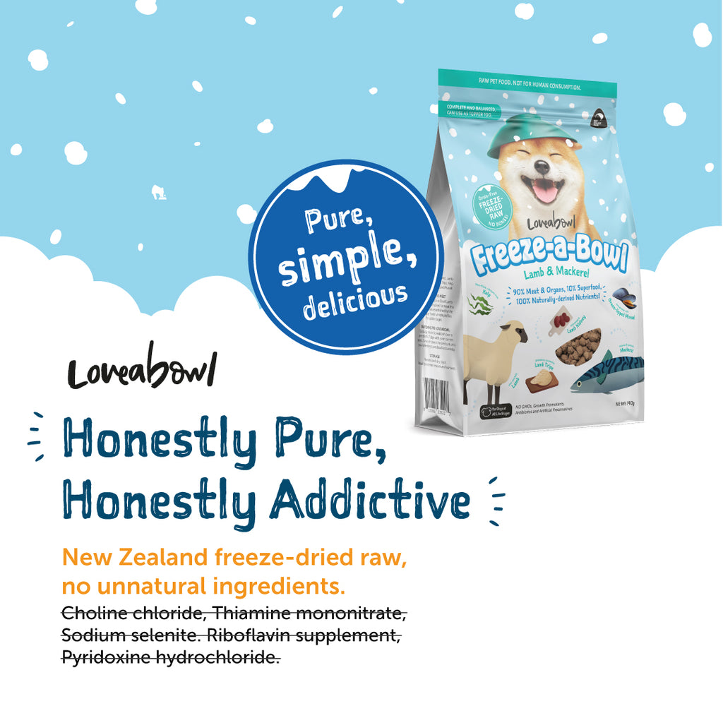 Loveabowl Freeze-a-Bowl Freeze Dried Dog Food