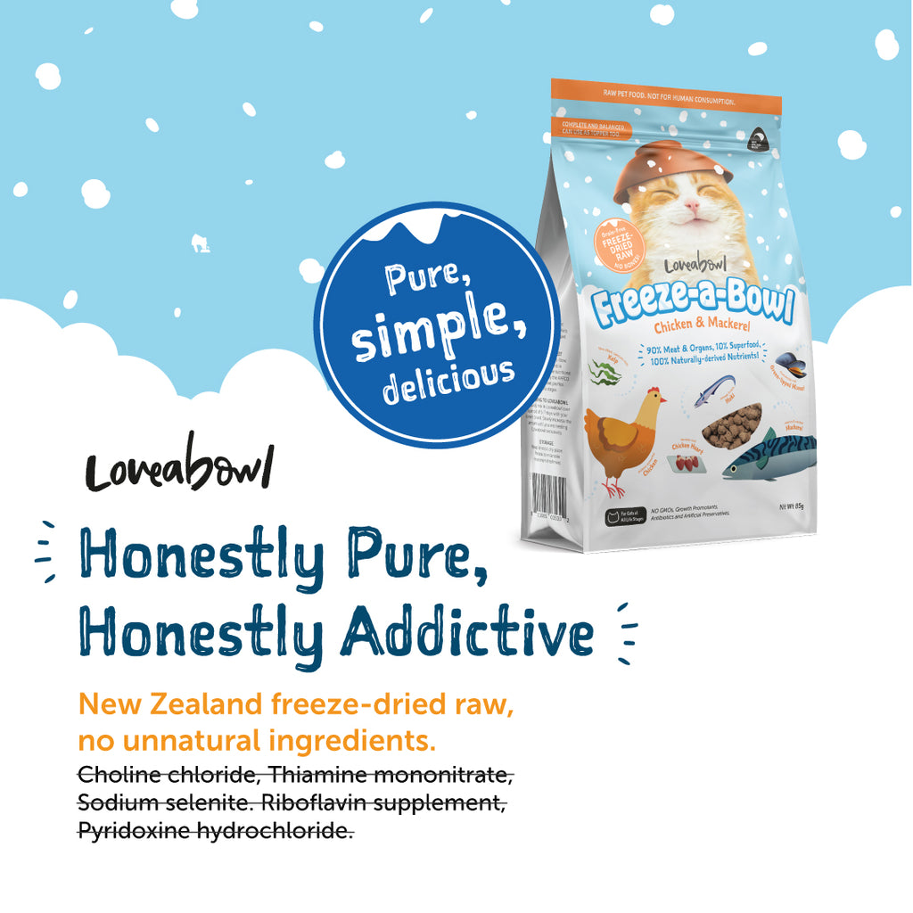 Loveabowl Freeze-a-Bowl Freeze Dried Cat Food