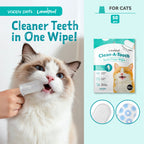 Loveabowl Clean-A-Tooth Cats Dental Cleaning Wipes