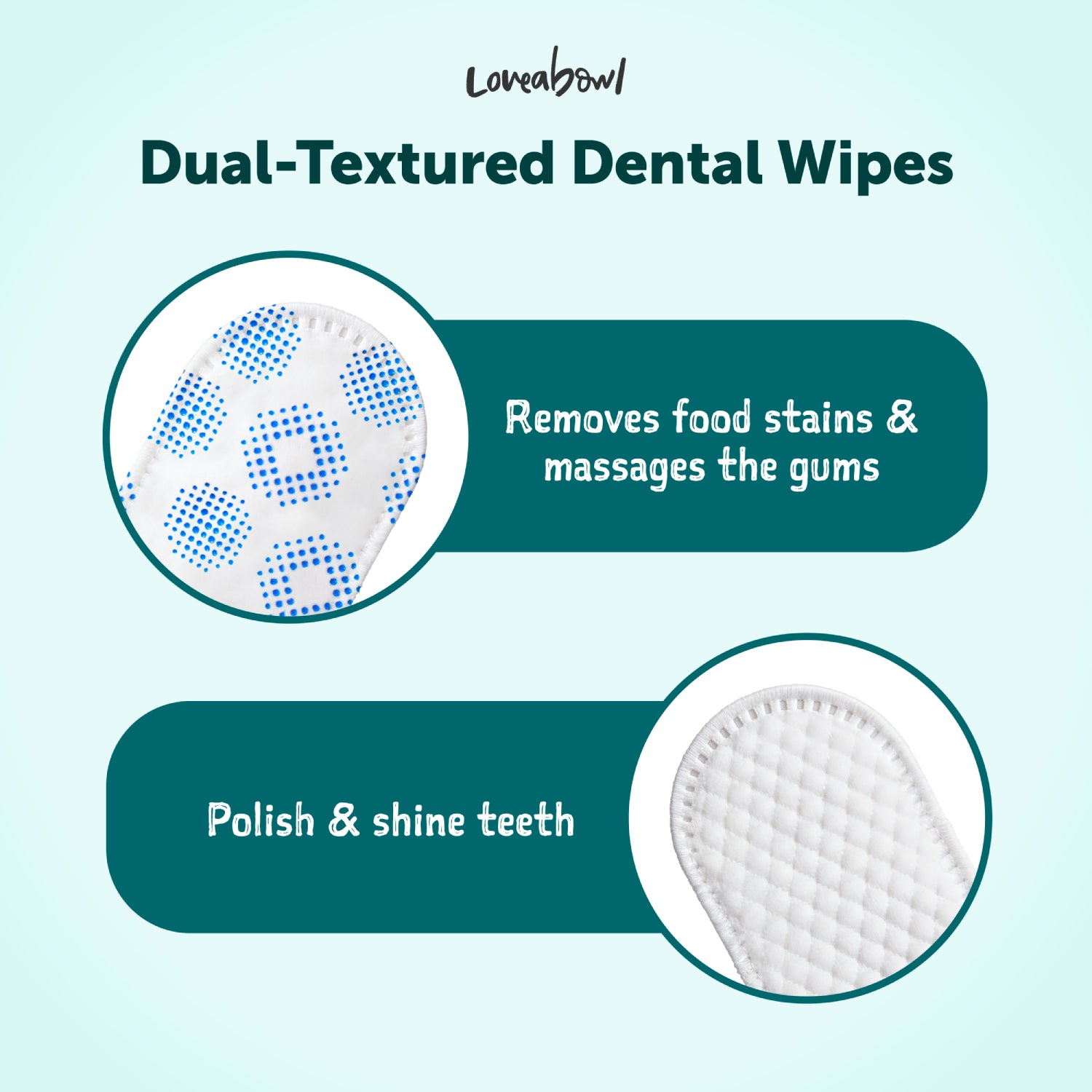Loveabowl Clean-A-Tooth Cats Dental Cleaning Wipes