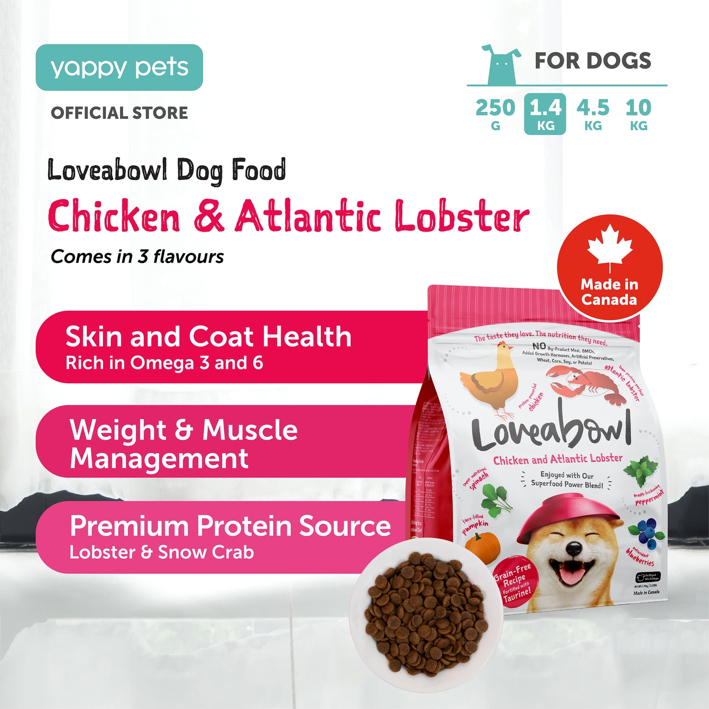 Loveabowl Grain Free Dog Dry Food 1.4kg