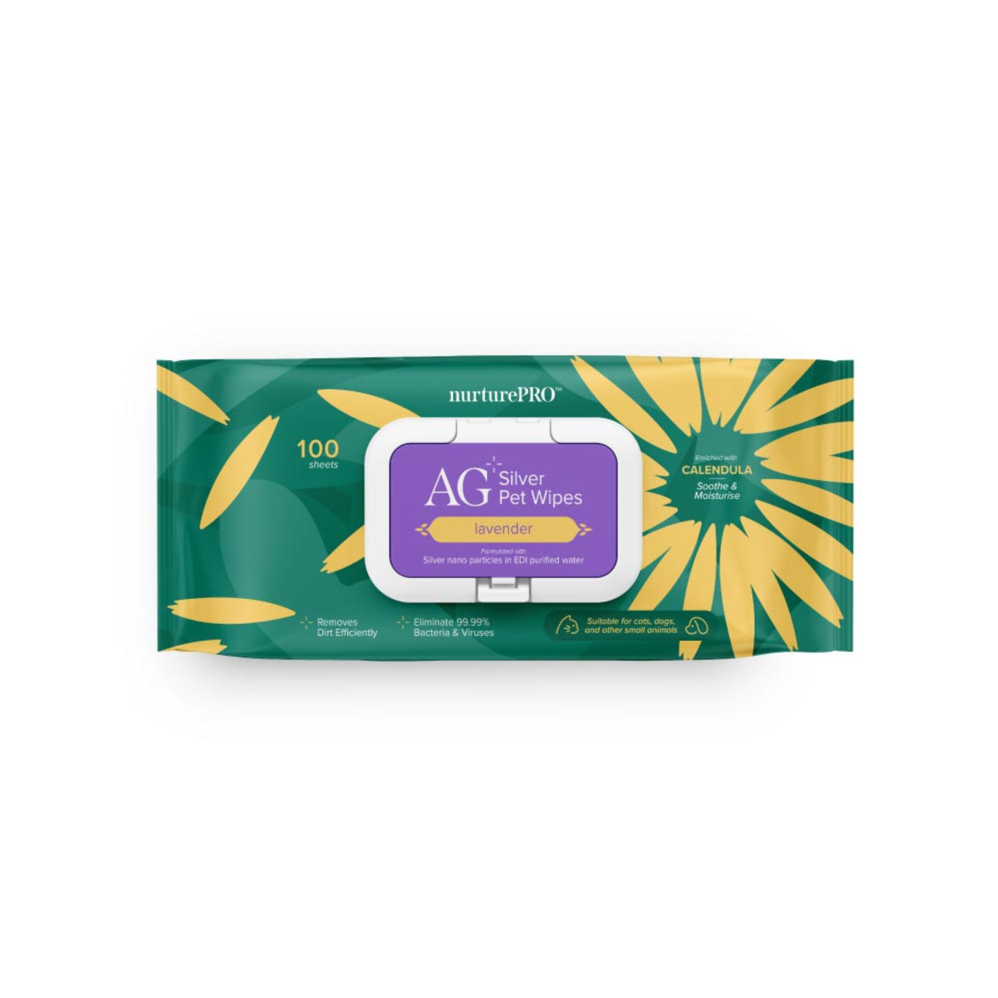nurturepro™ AG+ Silver Pet Wipes 100 sheets