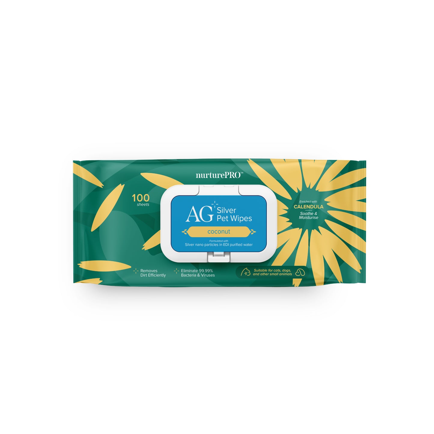 nurturepro™ AG+ Silver Pet Wipes 100 sheets