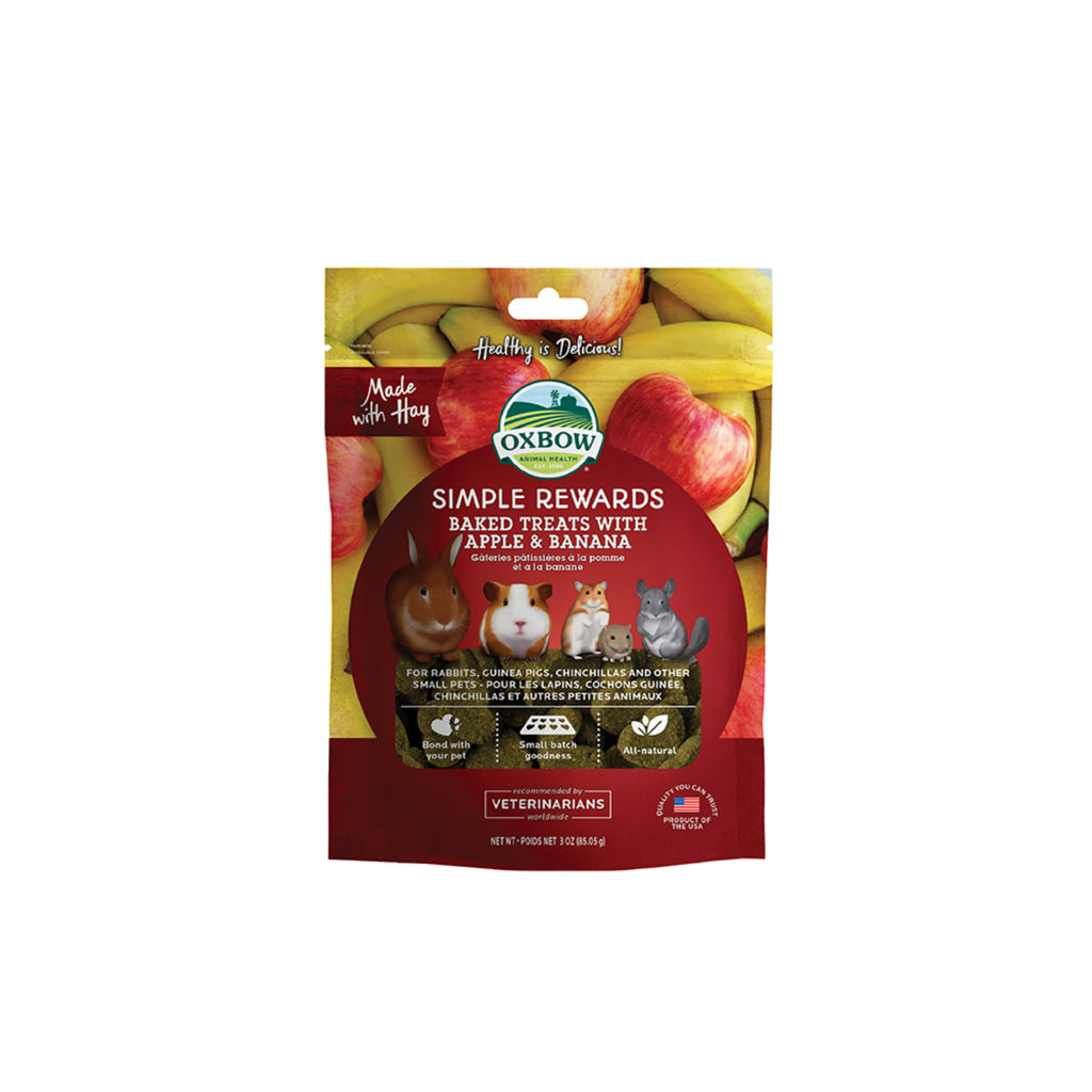 Oxbow Simple Rewards Baked Treats with Apple & Banana