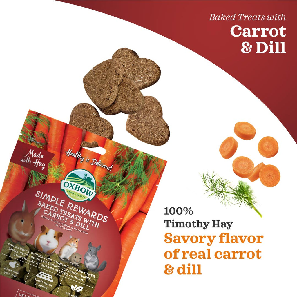 Oxbow Simple Rewards Baked Treats with Carrot & Dill