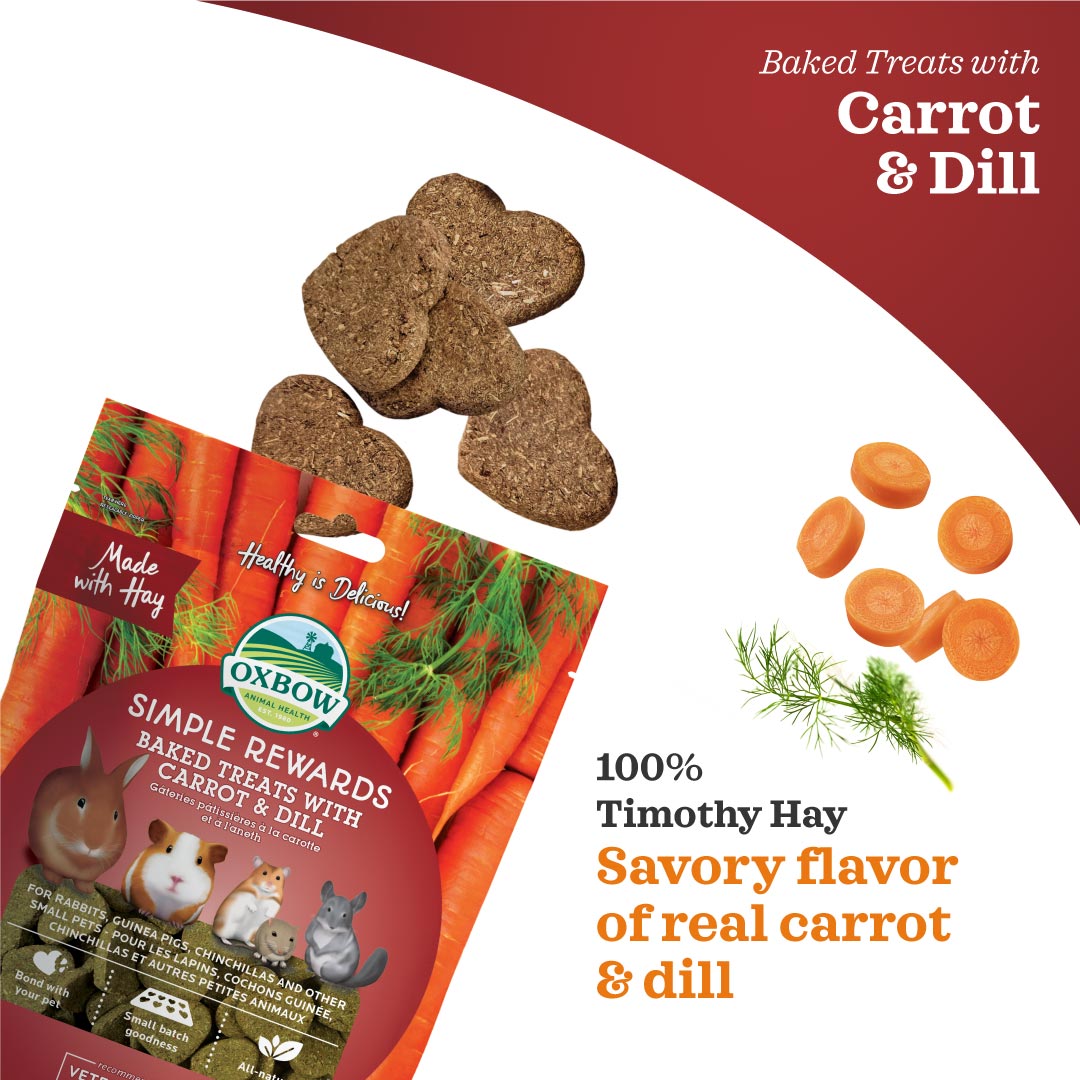 Oxbow Simple Rewards Baked Treats with Carrot & Dill