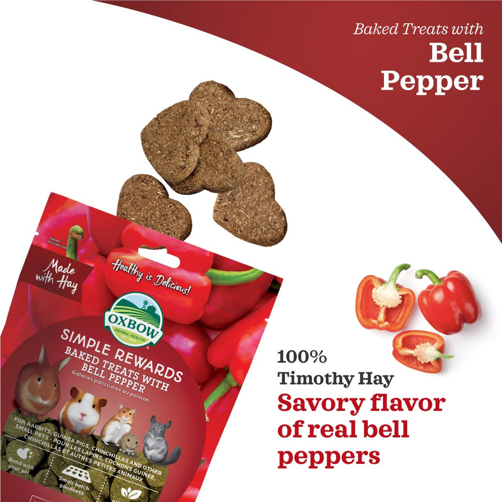 Oxbow Simple Rewards Baked Treats with Bell Pepper