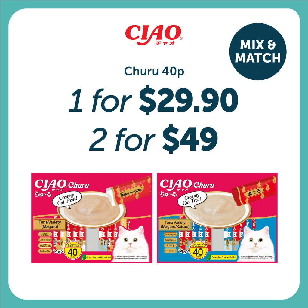 Ciao Churu Jumbo Mix Cat Treats 14g x 40