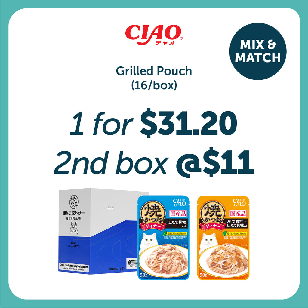 Ciao Grilled Pouch in Jelly Cat Wet Food