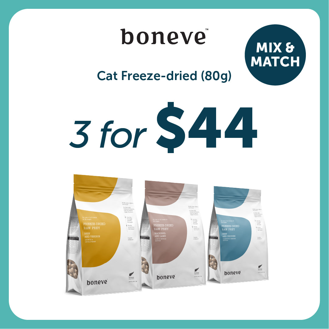 [3@$44] Boneve Freeze Dried Cat Food, 80g - ACE2026