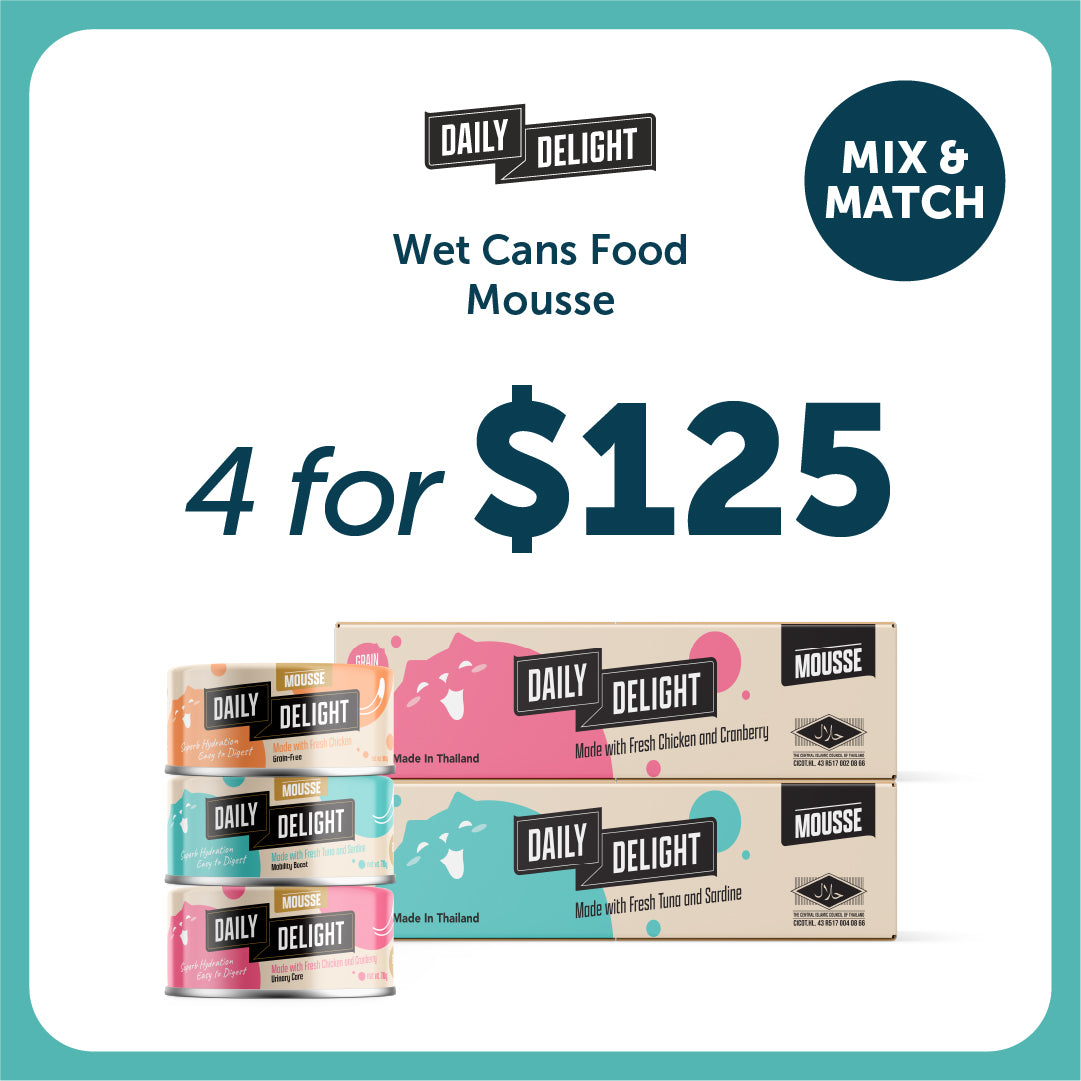 Daily Delight Mousse Cat Wet Food, 80g x 24 (Carton)