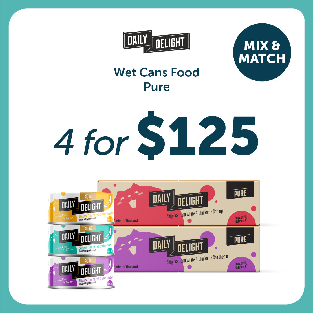 Daily Delight Pure Skipjack Tuna & Chicken Cat Wet Food, 80g x 24 (Carton)