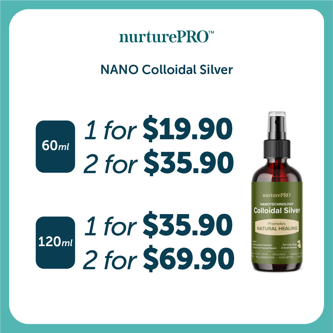 nurturepro™ NANO Colloidal Silver Dog, Cat & Small Pets Wounds Treatment