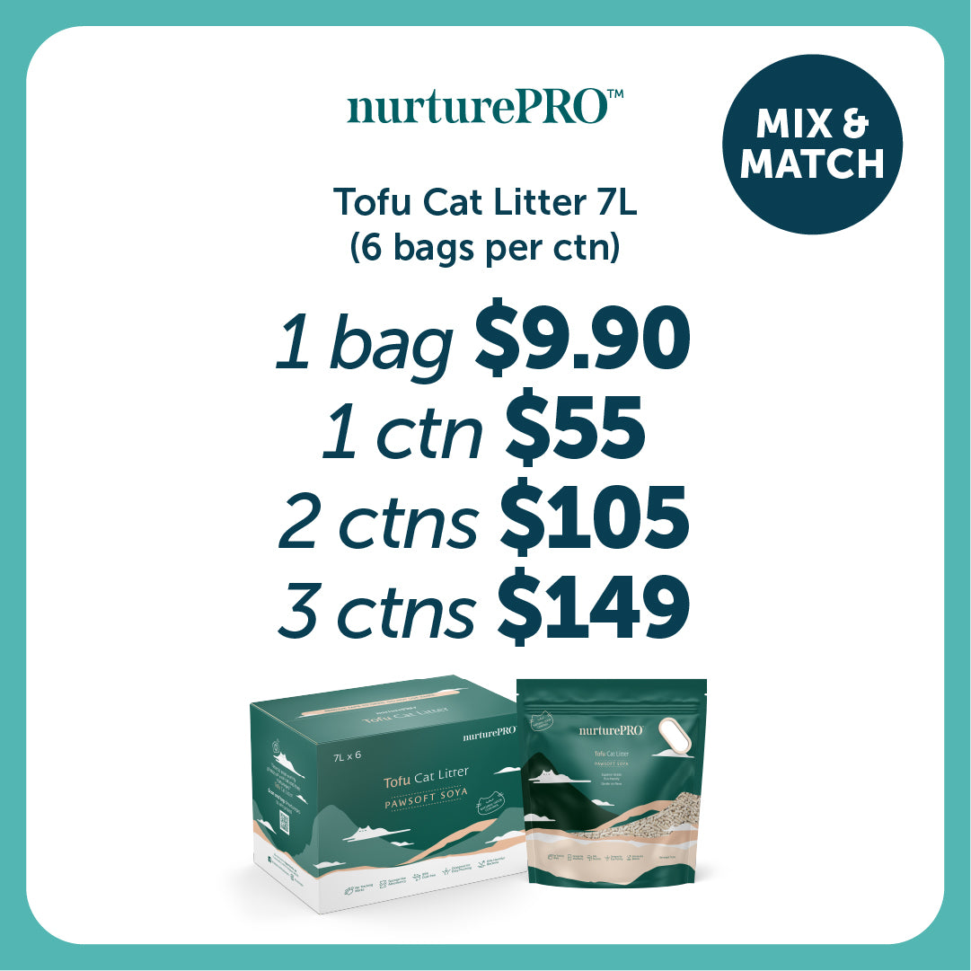 nurturepro™ Pawsoft Tofu Cat Litter 7L x 6 (Carton)