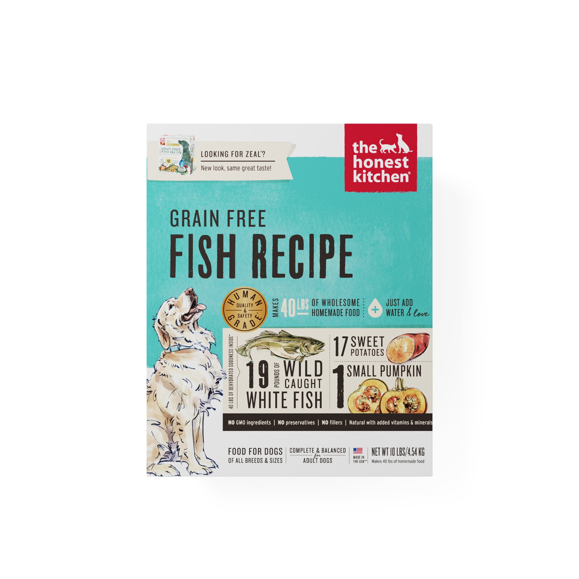 The Honest Kitchen Dehydrated Grain Free Fish Dog Food 10lbs