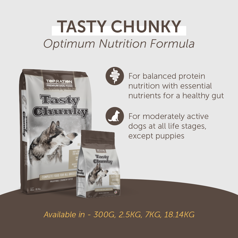 Top Ration Tasty Chunky Premium All Life Stages Dry Dog Food