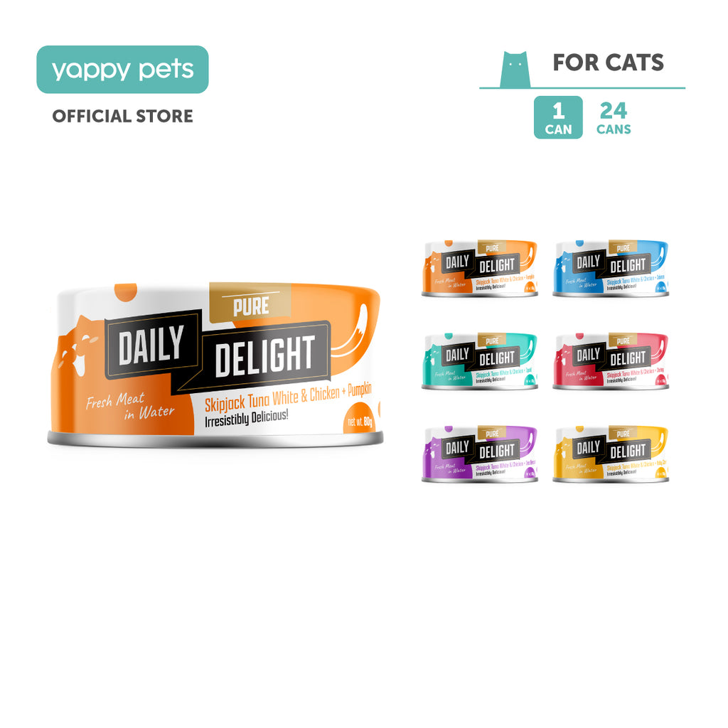 Daily Delight Pure Meat in Water Cat Wet Food 80g Can Available in 6 Flavors