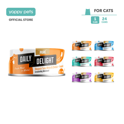 Daily Delight Pure Meat in Water Cat Wet Food 80g Can Available in 6 Flavors