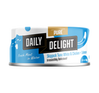 Daily Delight Pure Skipjack Tuna White and Chicken with Salmon Meat in Water Cat Wet Food 80g Can