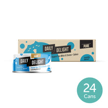 Daily Delight Pure Skipjack Tuna White and Chicken with Salmon Meat in Water Cat Wet Food 80g Carton Deal
