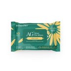 nurturepro AG Plus Colloidal Silver Aloe Vera Scent Pet Wipes Travel Size 10 Sheets for Dogs, Cats and Small Pets