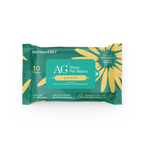 nurturepro AG Plus Colloidal Silver Green Tea Scent Pet Wipes Travel Size 10 Sheets for Dogs, Cats and Small Pets