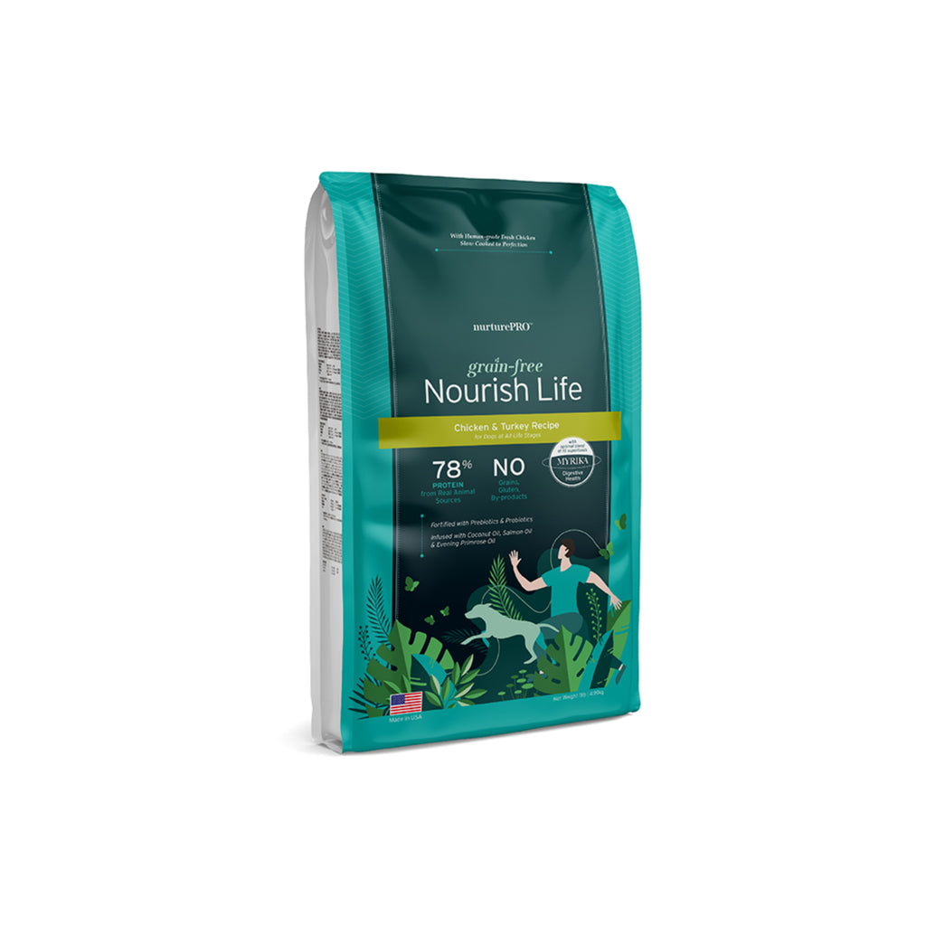 nurturepro Chicken and Turkey Grain Free Dog Dry Food for All Life Stages 4.99kg