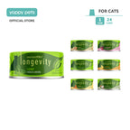 nurturepro Longevity Chicken and Skipjack Tuna Complete and Balanced Cat Wet Food 80g Can in 6 Flavors
