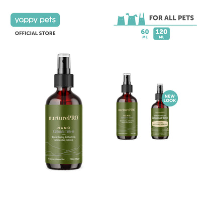nurturepro Natural Healing Antibacterial Antimicrobial and Antiviral Colloidal Spray with a no-sting formula for Dogs, Cats and Small Pets available in 60ml and 120ml