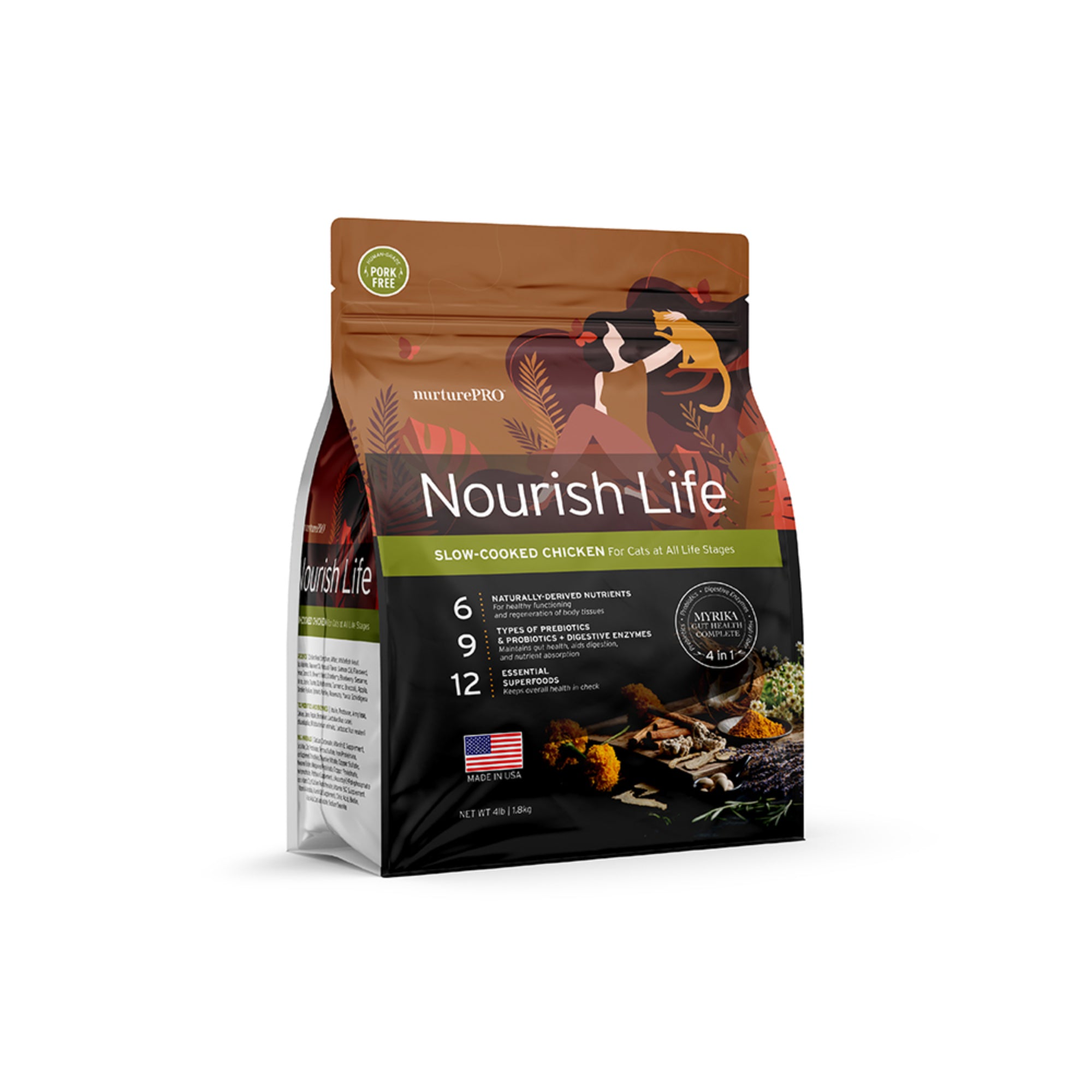 nurturepro Nourish Life Slow Cooked Chicken Cat Dry Food for All Life Stages 1.8kg