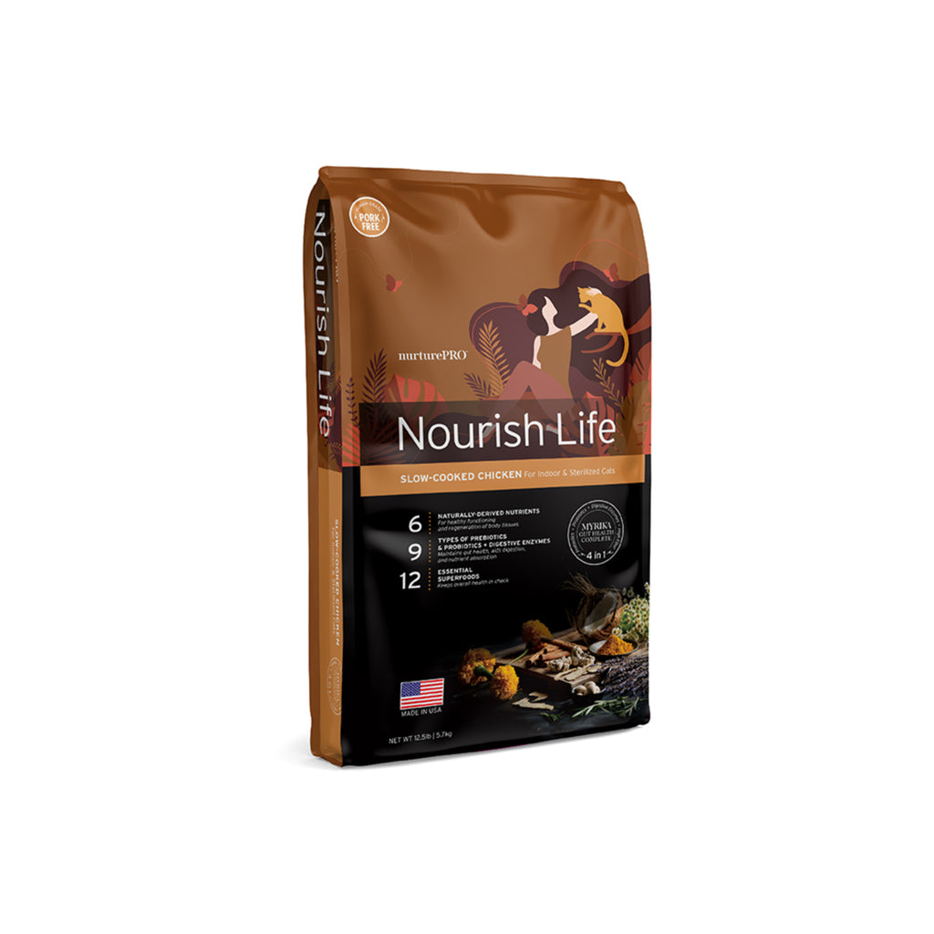 nurturepro Nourish Life Slow Cooked Chicken Cat Dry Food for Mature Cat and Weight Management 5.7kg