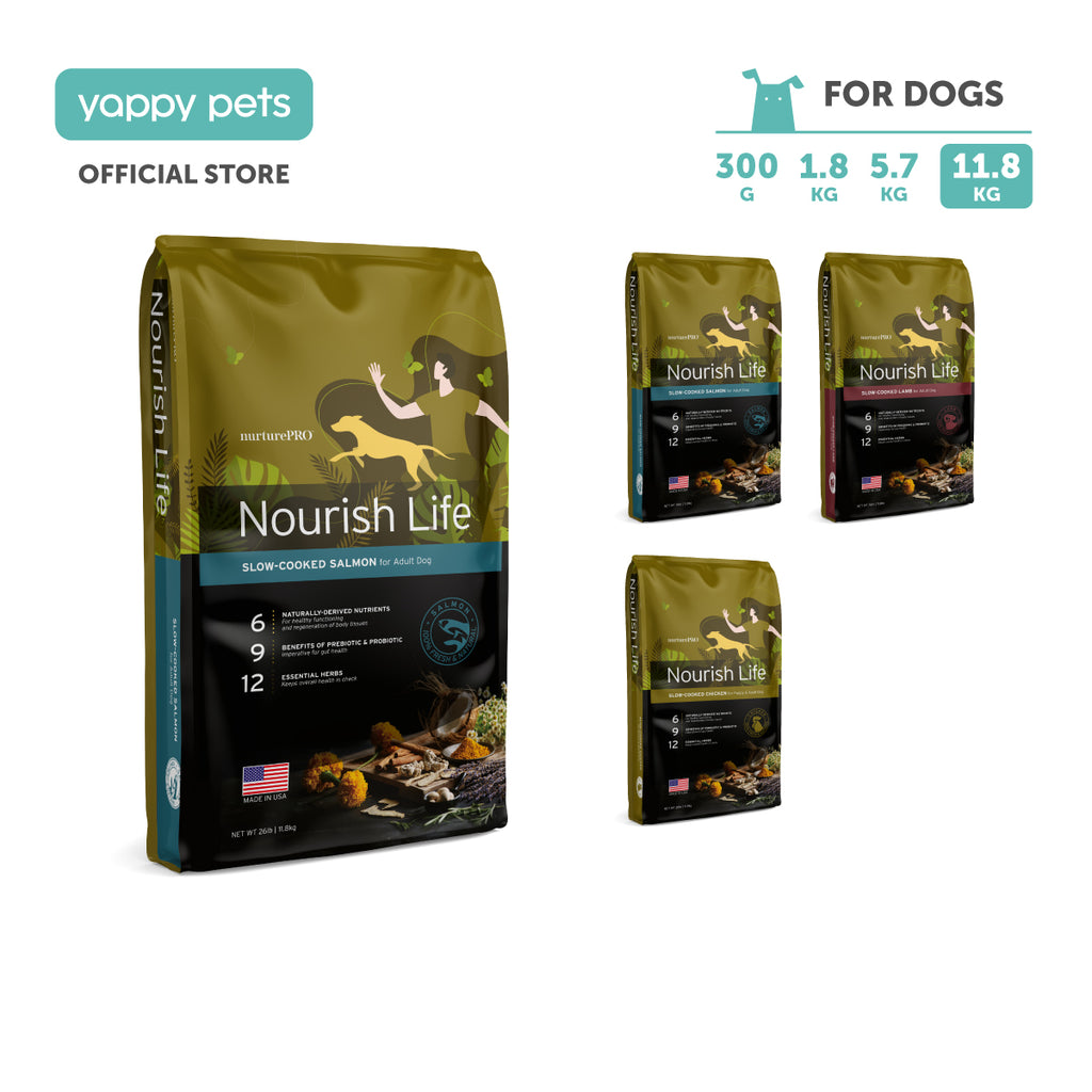 nurturepro Nourish Life Slow Cooked Salmon, Lamb and Chicken Dry Food for Dogs and Puppies 11.8kg