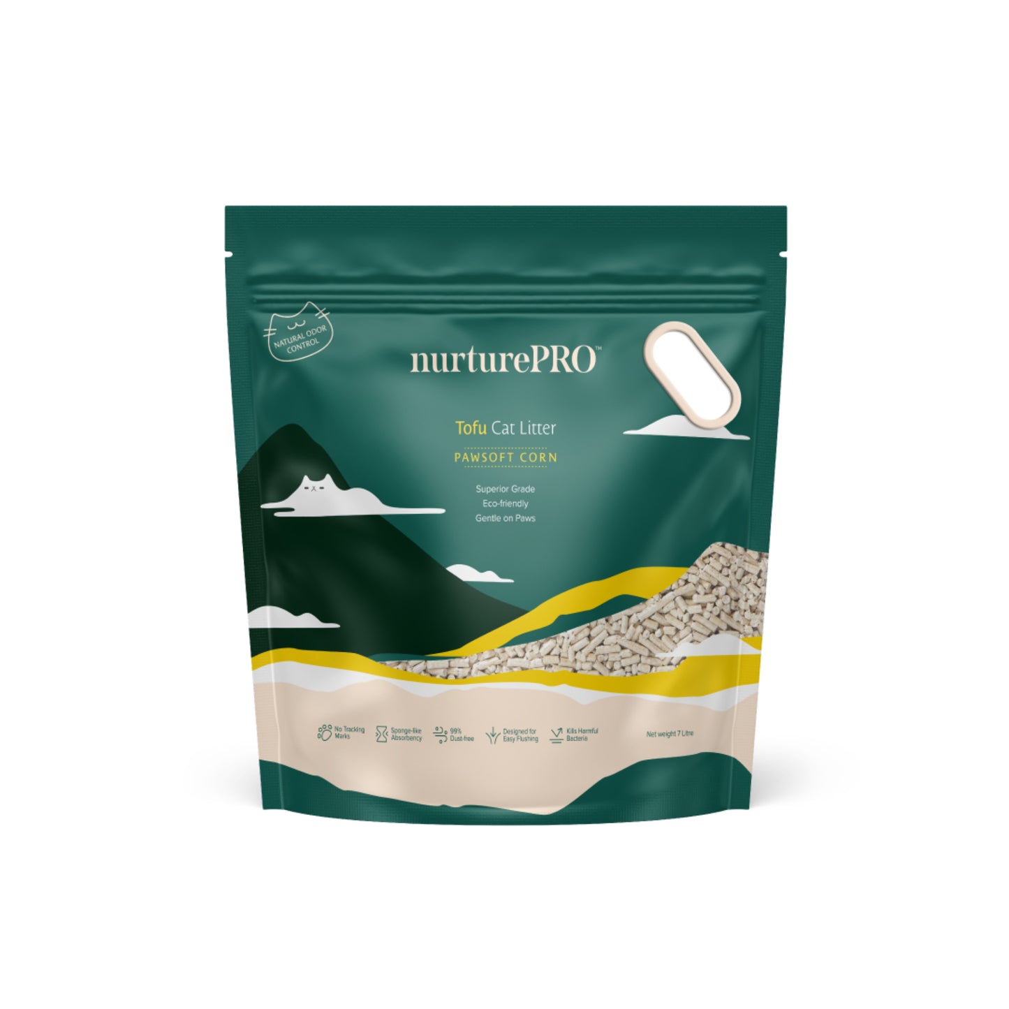 nurturepro Pawsoft Tofu Cat Litter 7L Corn Scent