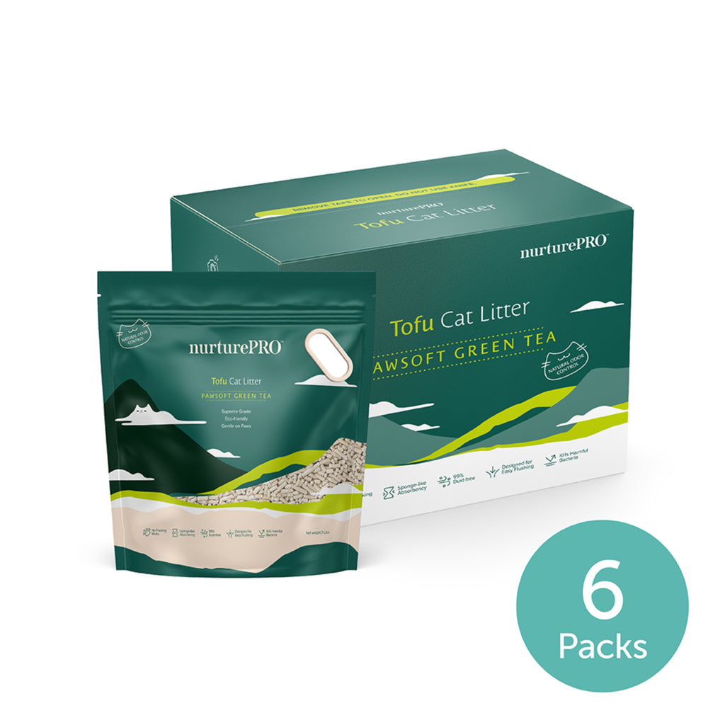 nurturepro Pawsoft Tofu Cat Litter 7L Green Tea Scent Carton Deal