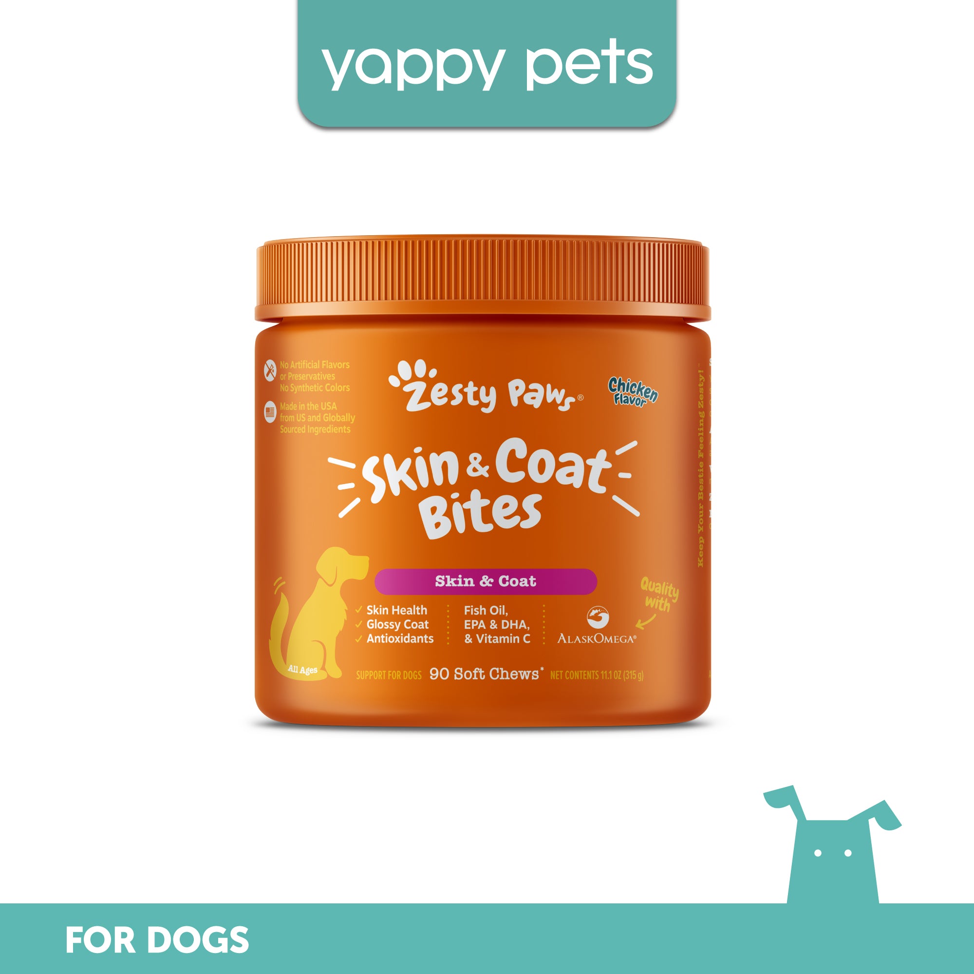 Zesty Paws Omega Bites for Dogs