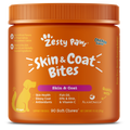 Zesty Paws Skin & Coat Bites Dog Supplements Chicken 90ct