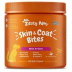 Zesty Paws Skin & Coat Bites Dog Supplements Chicken 90ct