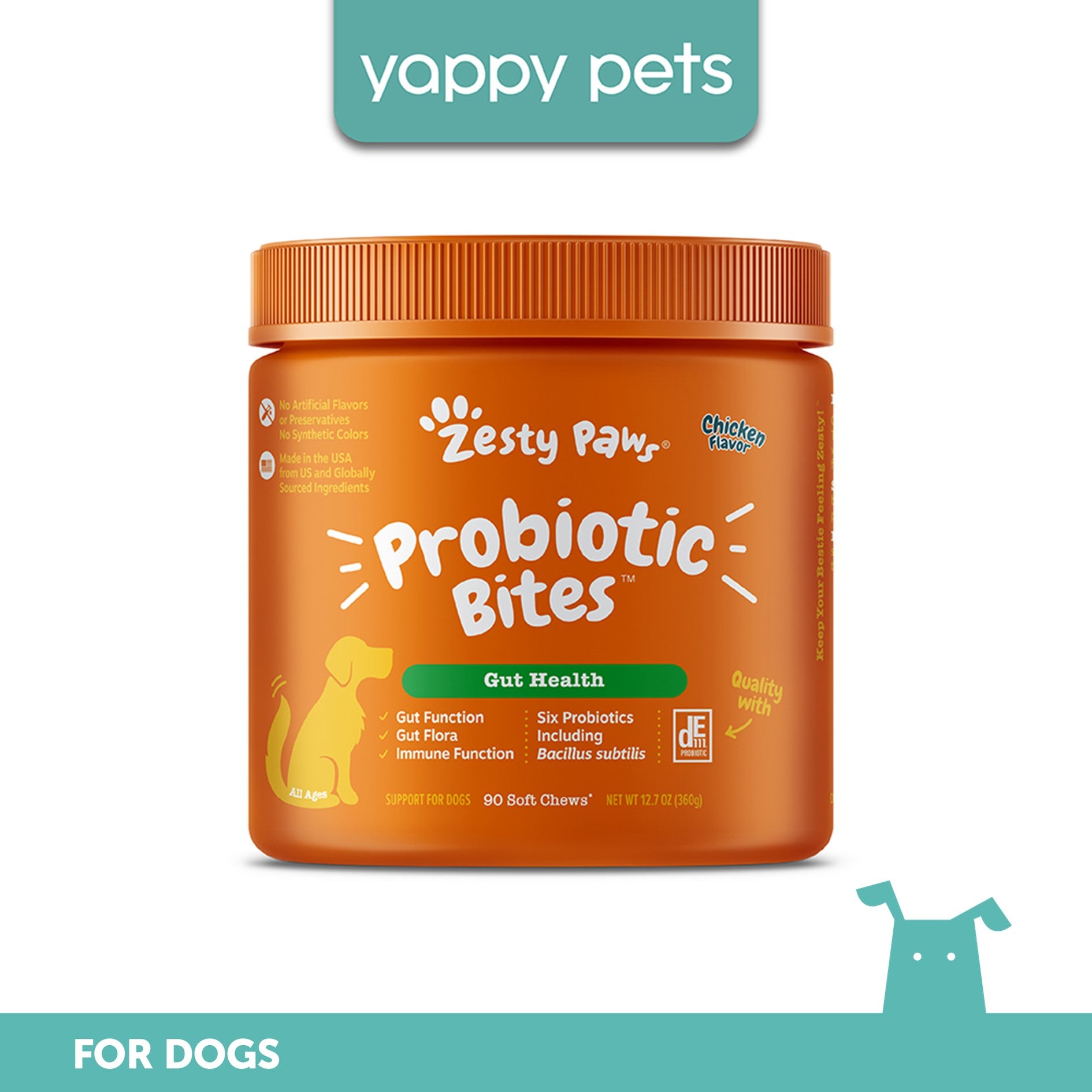 Zesty Paws Probiotic Bites for Dogs