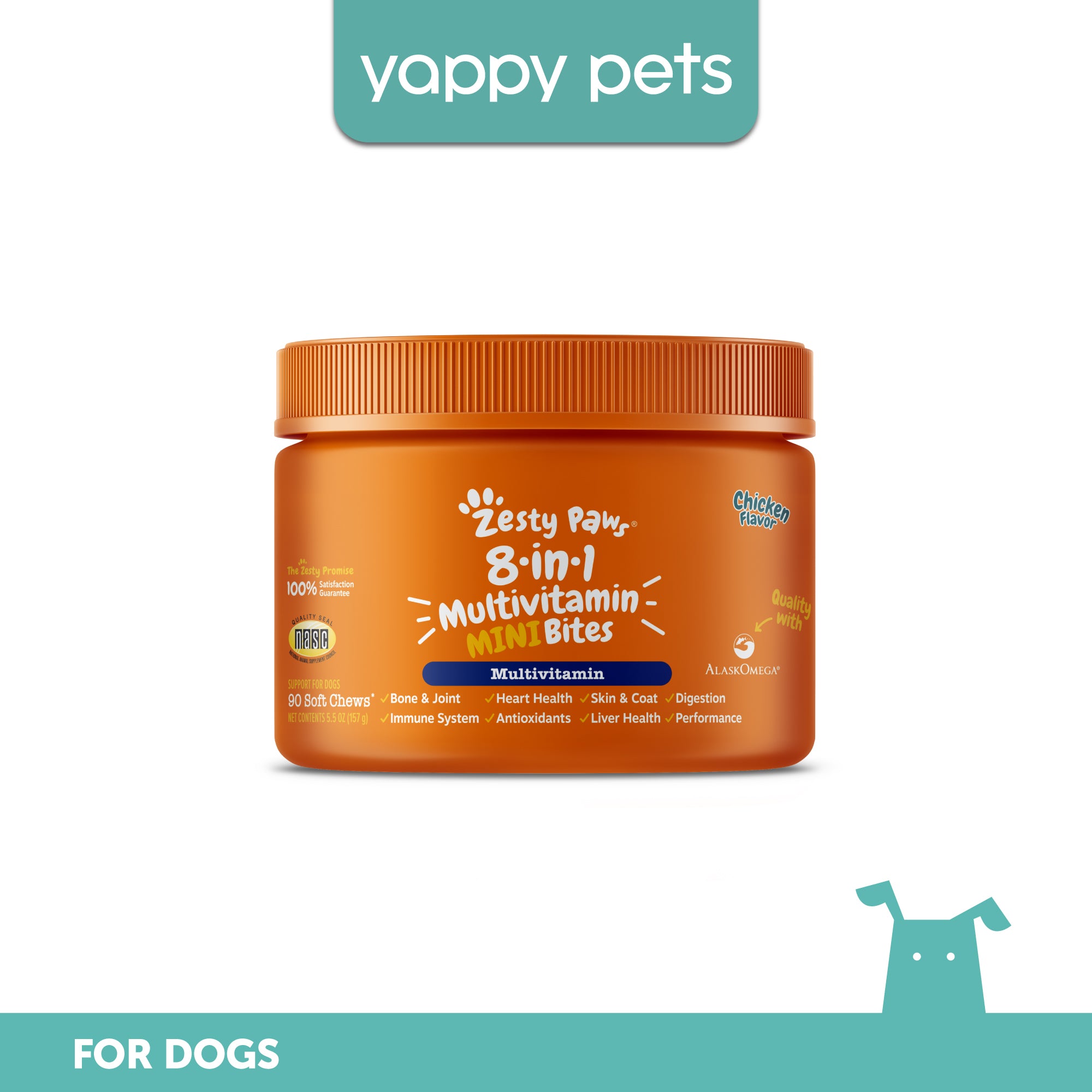 Zesty Paws 8-in-1 Multivitamin Mini Bites for Small Dogs