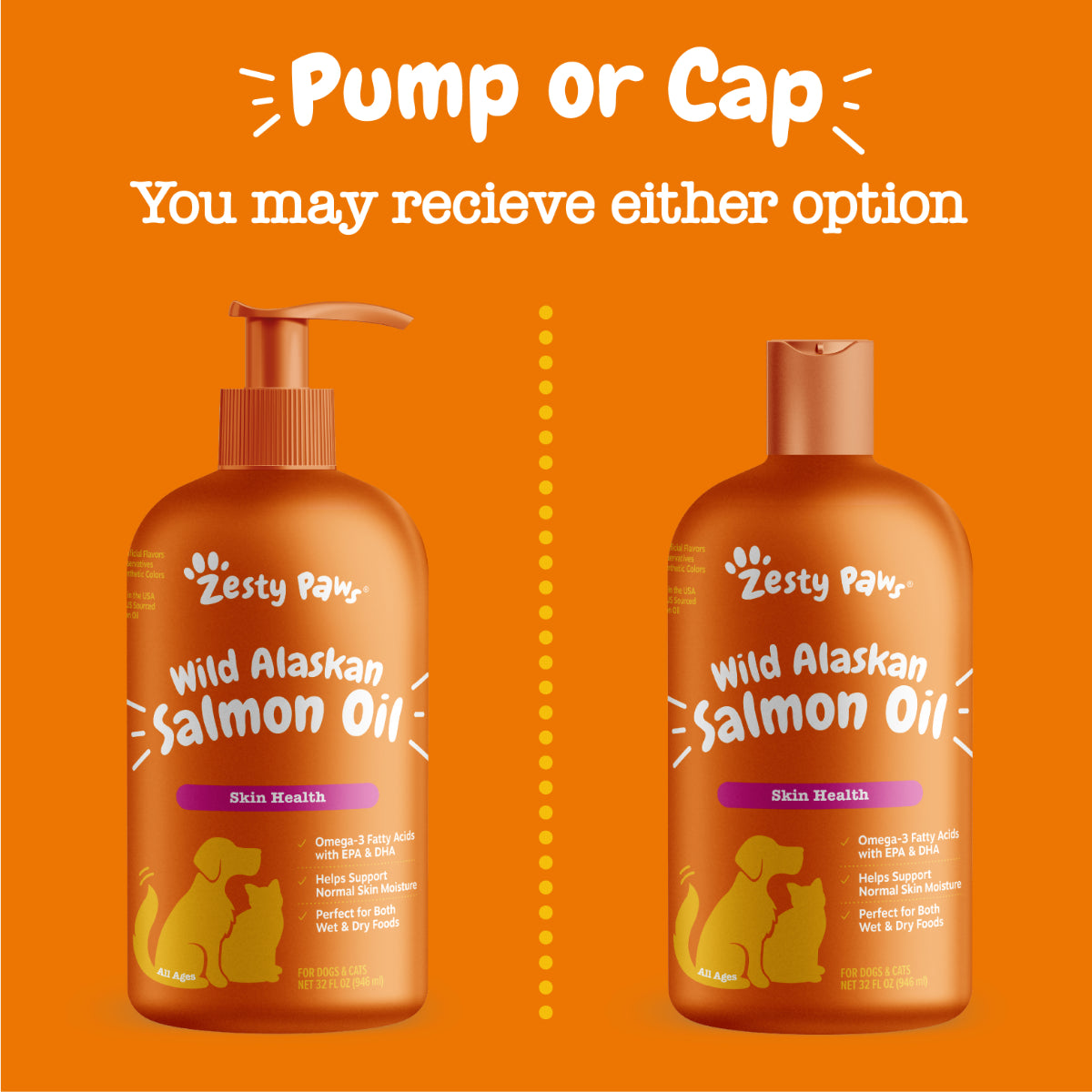 Zesty Paws Pure Wild Alaskan Salmon Oil for Cats and Dogs