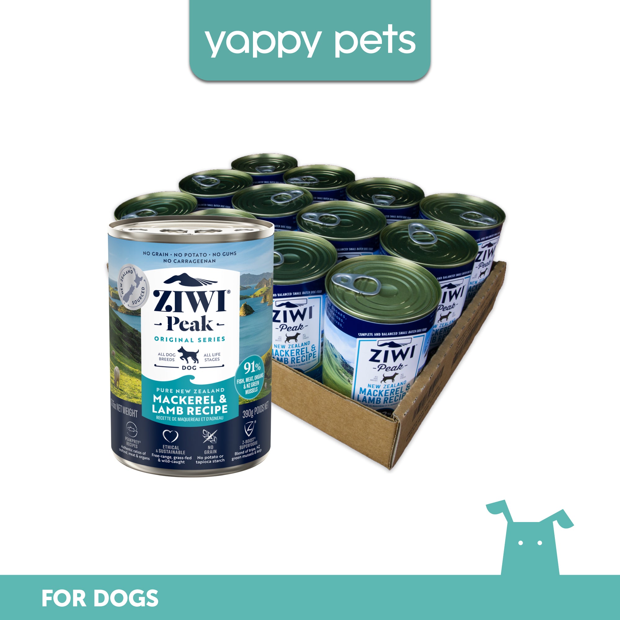 Ziwi Peak Original Series Mackerel & Lamb Recipe Wet Dog Food