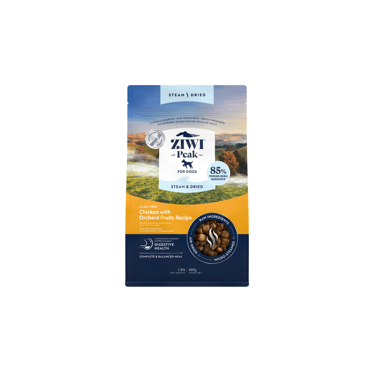 Ziwi Peak Steam & Dried Chicken with Orchard Fruits Recipe Dog Food