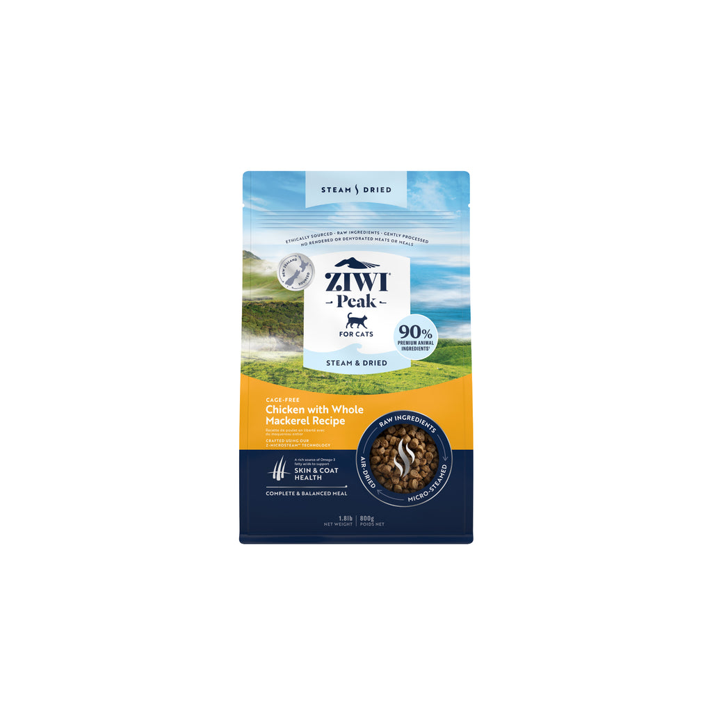Ziwi Peak Steam & Dried Chicken with Whole Mackerel Recipe Cat Food