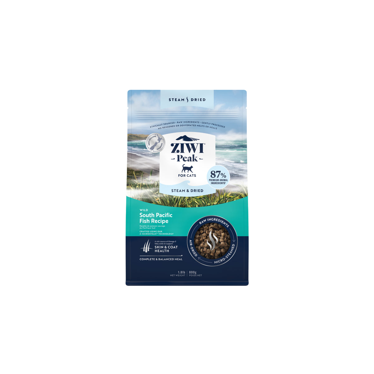 Ziwi Peak Steam & Dried Wild South Pacific Fish Recipe Cat Food