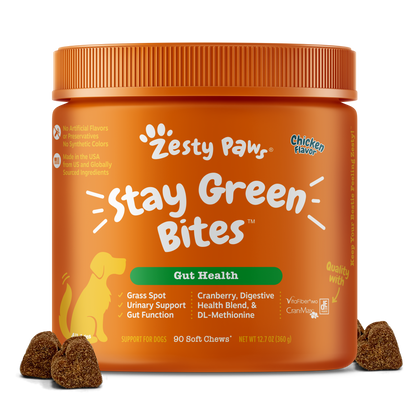 Zesty Paws Stay Green Bites Dog Supplements Chicken 90ct