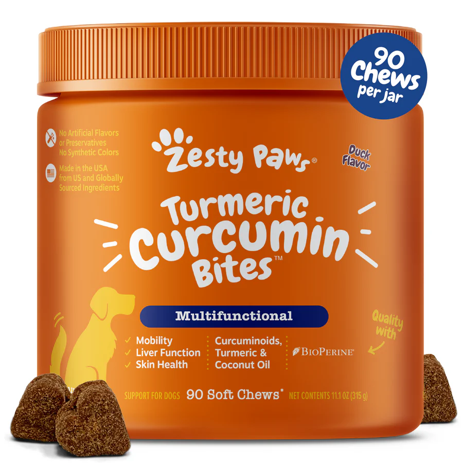 Zesty Paws Turmeric Curcumin Bites for Dogs