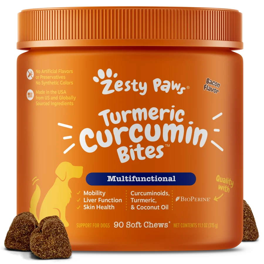 Zesty Paws Turmeric Curcumin Bites for Dogs
